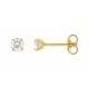 Brincos de ouro amarelo 9k com 4 garras e zircónia de 3.5mm