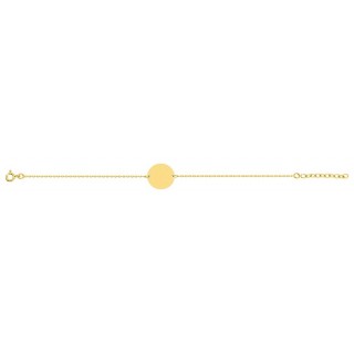 Pulseira banhada em ouro com chapa para gravar de 15mm