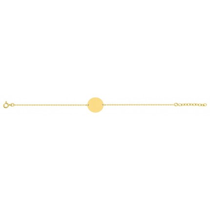 Pulseira banhada em ouro com chapa para gravar de 15mm