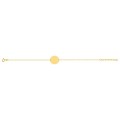 Pulseira banhada em ouro com chapa para gravar de 15mm