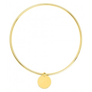 Pulseira folheada a ouro rígida de 1.5mm para gravar