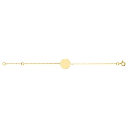 Pulseira em ouro 9k de identidade para bebé