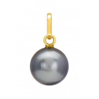 Colgante de oro amarillo de 9K con perla Tahiti de 8 mm