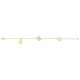 Pulsera bañada en oro de oro bicolor coração de circonitas