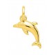 Pendente folheado a ouro amarelo com figura de golfinho