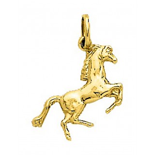 Colgante bañado en oro amarillo con figura de caballito