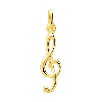Pendente folheado a ouro amarelo com símbolo musical
