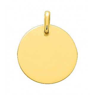 Colgante bañado en oro amarillo con chapa