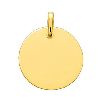 Colgante bañado en oro amarillo con chapa