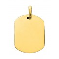 Pendente folheado a ouro amarelo com placa oval