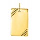 Pendente folheado a ouro amarelo com placa retangular