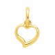 Colgante bañado en oro amarillo con figura de corazón
