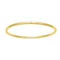 Pulseira folheada a ouro rígida 3 mm