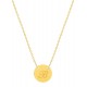 Collar bañado en oro con círculo de 12 mm para grabar