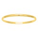 Pulseira folheada a ouro rígida meia cana 4 mm