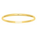 Pulseira folheada a ouro rígida meia cana 4 mm