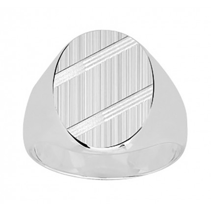 Anillo sello plata lapidado para caballero