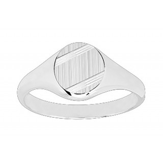 Anillo sello redondo en plata de ley 925 para caballero