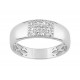 Anillo de oro blanco 9K con circonitas centrales