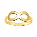 Anillo bañado en oro con símbolo infinito