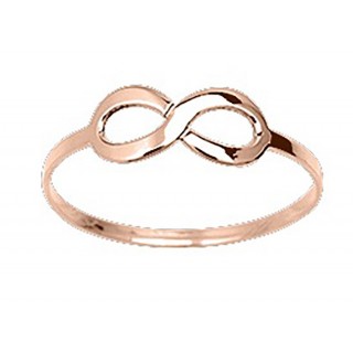 Anillo bañado en oro rosa con símbolo infinito