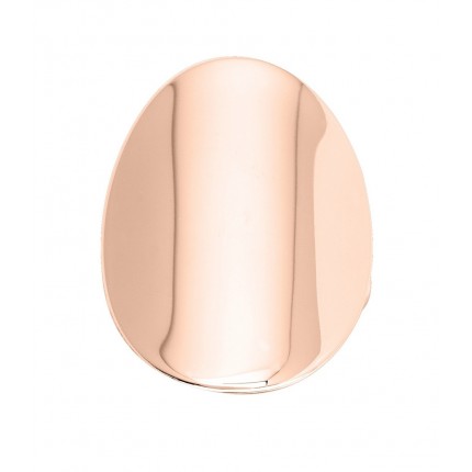 Anel folheado a ouro rosa design oval