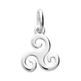 Colgante de plata rodiada con figura Triskel