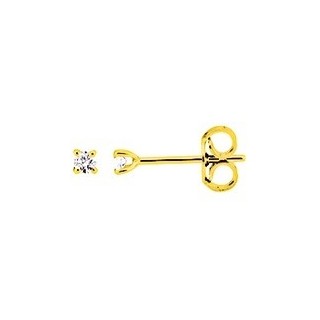 Brincos em ouro amarelo de 9K com diamante 0.09 ct