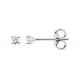 Pendientes de oro blanco de 9K con diamante 0.14 ct