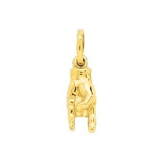Pendente em ouro amarelo de 9k mão da sorte