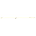 Pulseira folheada a ouro com círculo de zircónias de 16 cm