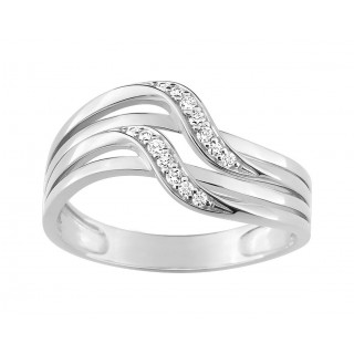 Anel ouro branco de 9K