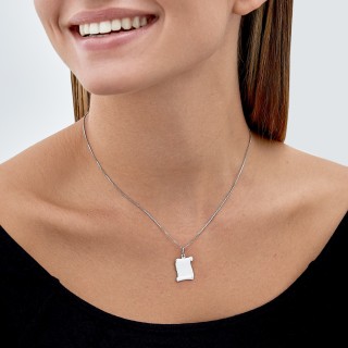 Colgante de plata pergamino