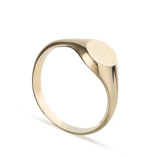 Anel banhado em ouro com selo oval Oro Vivo