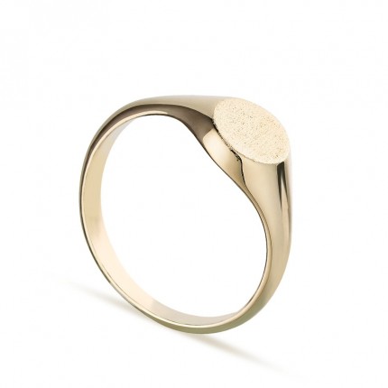 Anel banhado em ouro com selo oval Oro Vivo