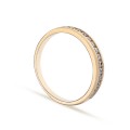 Anillo bañado en oro rosa 3mm con circonita Oro Vivo