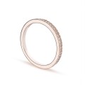 Anillo bañado en oro rosa con circonita Oro Vivo
