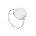 Anel em prata com chapa oval Oro Vivo