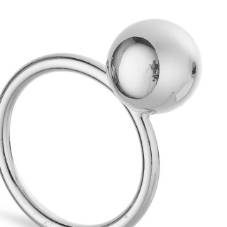 Anillo de plata con bola grande