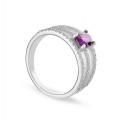 Anillo de plata con circ. Lila Oro Vivo