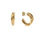 Meias argolas 6 x 22 mm em aço dourado