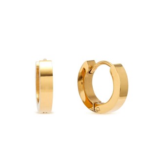 Argolas em aço dourado lisas