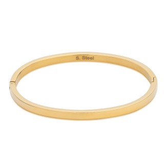 Pulseira de rígida em aço dourado