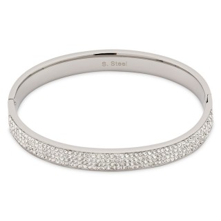 Pulsera de acero rígida con glitter