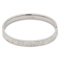 Pulseira de em aço rígida com glitter