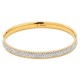 Pulsera de acero rígida con glitter dorada
