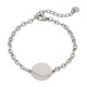Pulsera de acero con chapa de 16+3 cm