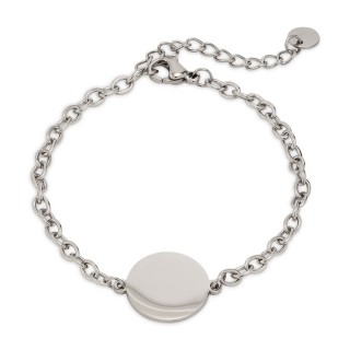 Pulsera de acero con chapa de 16+3 cm