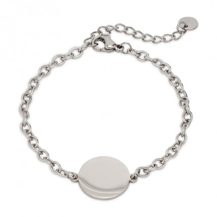 Pulsera de acero con chapa de 16+3 cm