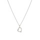 Collar de acero con corazón colgante 40+5 cm